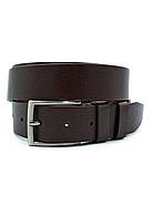 Шкіряний чоловічий ремінь Weatro 3,3 х 110-125 см Темно-коричневий, фото 2