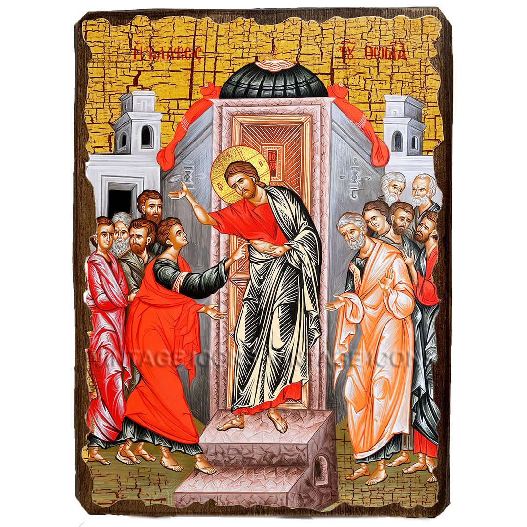 Ікона Запевнення Хоми ,ікона на дереві 130х170 мм, фото 1