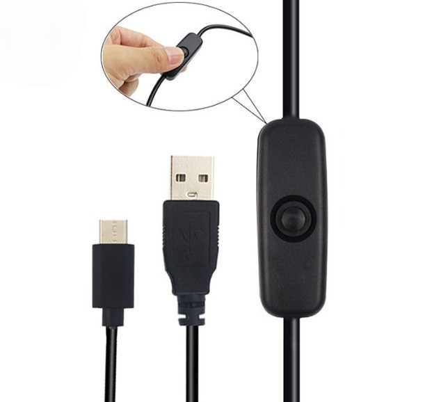 Кабель живлення USB — MICRO USB з перемикачем, фото 1