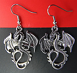 Сережки у вигляді дракона DRAGON дракон, фото 2