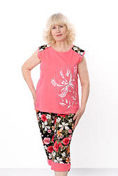 Костюм жіночий повсякденний бриджі туніка комплект літній кулір