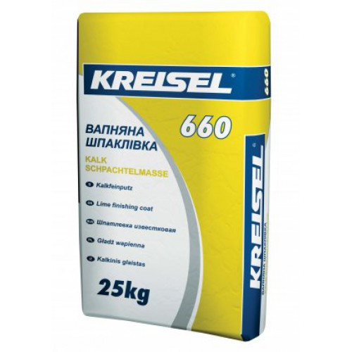 Вапняна шпаклівка Kreisel 660 Kalk Spachtelmasse, 25 кг.