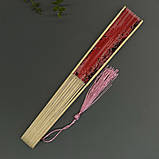 Віяло тканинне «Ніжні метелики» Рожевий, фото 3