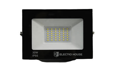 Світлодіодний прожектор ElectroHouse 30Вт 3000Лм 6500К (EH-FDL-30W), фото 1