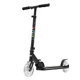 Дитячий самокат 2E AERO-145 RGB підсвічування коліс, чорний  (SHiz16849), фото 3