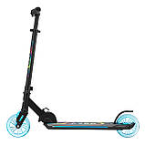 Дитячий самокат 2E AERO-145 RGB підсвічування коліс, чорний  (SHiz16849), фото 4