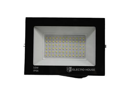 Світлодіодний прожектор ElectroHouse 50Вт 5000Лм 6500К  (EH-FDL-50W), фото 1