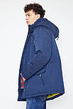 Чоловіча пухова парка з хутром Finn Flare WA20-22015-101 темно-синя S, фото 2