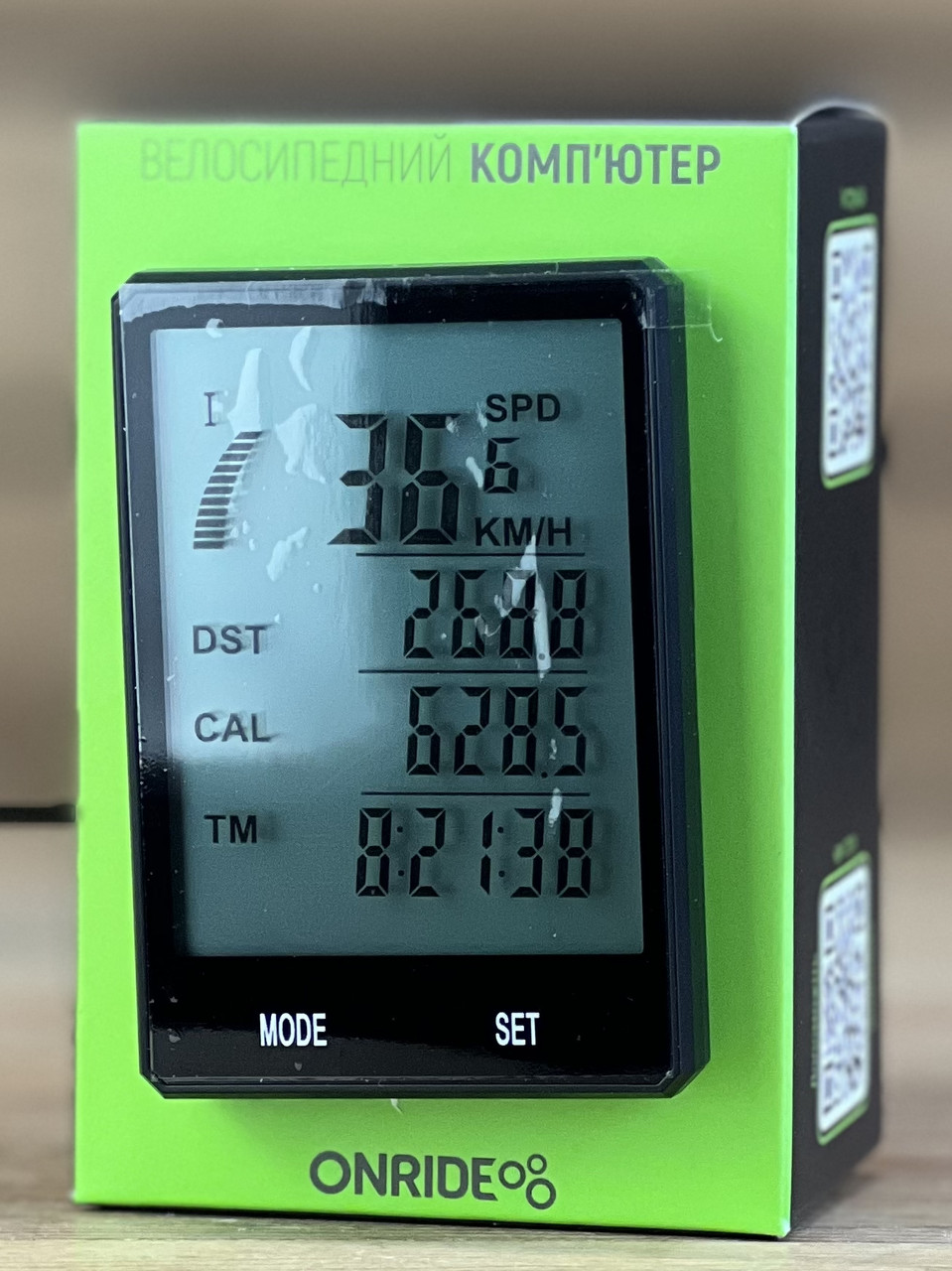 Велокомп'ютер спідометр на велосипед ONRIDE Play 21 функція бездротовий чорний, фото 1
