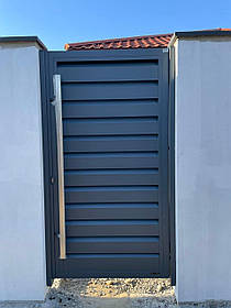 Сучасна калітка для ділянки в європейському стилі під замовлення