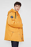 Чоловіча пухова парка з хутром Finn Flare WA20-22015-409 жовта S, фото 2
