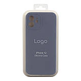 Чохол Silicone Case Full Size with Frame для iPhone 12 Колір 08.Dark Blue, фото 8