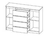 Комод 2Д4Ш Бруклін (Мебель-Сервіс) 1384х400х986 мм, фото 2