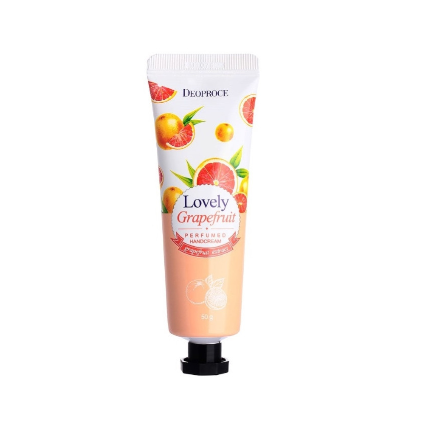 Уцінка! Крем для рук з ароматом грейпфрута DEOPROCE Lovely Grapefruit Parfumed Hand Cream 50g (до 29.09.2025), фото 1