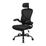 Офісне крісло Інтегро Richman чорне з регульованим підголівником і підлокітниками, фото 4