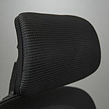 Офісне крісло Інтегро Richman чорне з регульованим підголівником і підлокітниками, фото 9