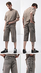 Чоловічі сірі джинсові шорті супермаггі