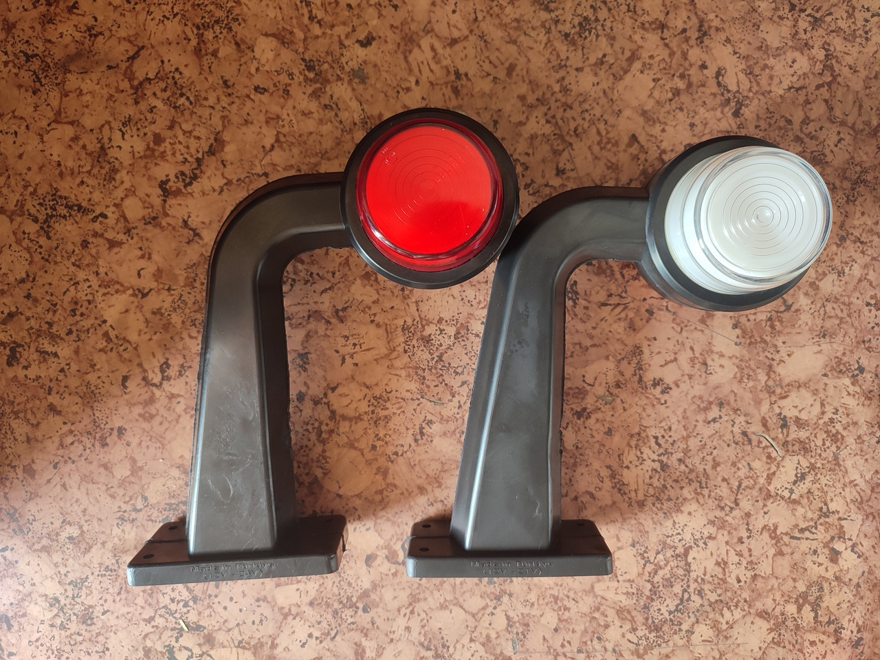 Габаритні вогні — рогаті неони 12-24 V (червоно-білі) 20 см, фото 1