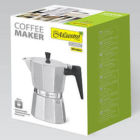 Гейзерна кавоварка з литого алюмінію на 300 мл (на 6 чашки кави по 50 мл)