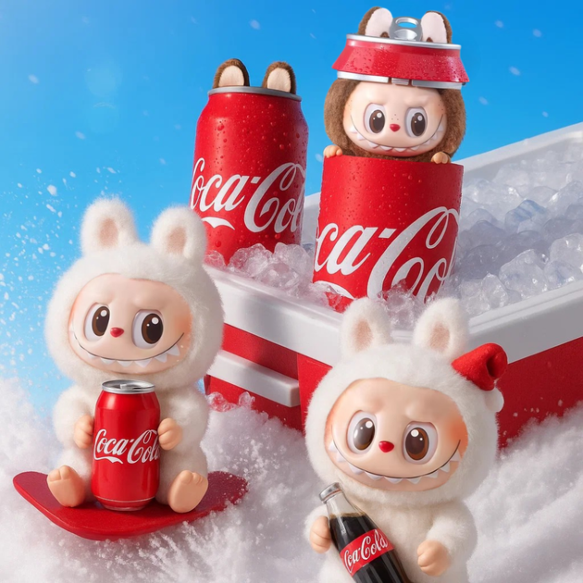 Лабубу брелок м'яка іграшка Сюрприз у банку Coca-Cola Labubu | Лімітована серія