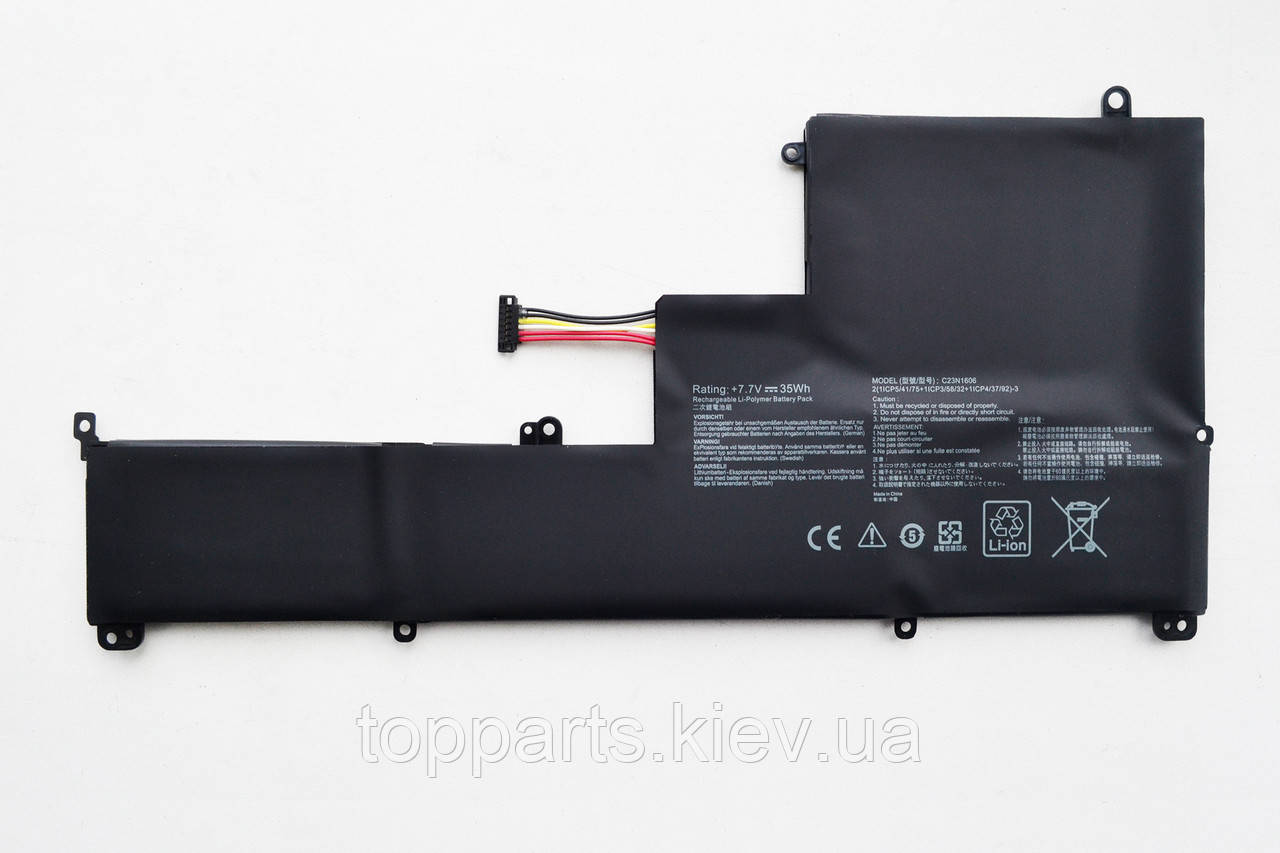 Батарея для ноутбука Asus ZenBook UX390 C23N1606, 4545mAh (24Wh), 2cell, 7.7V, Li-Po, чорна, фото 1