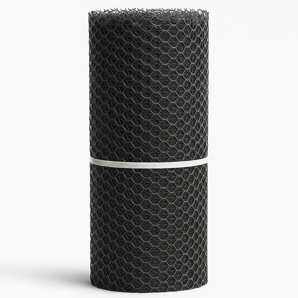 Паркан садовий. Осередок 6х8 мм, рул. 1м х 30 м (чорна). Ромб (Сота).