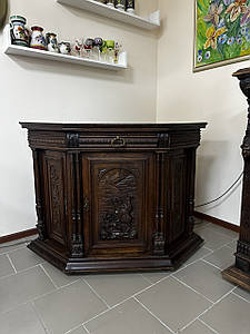 Антикварна тумба-консоль, натуральний дуб, Франція