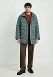 Подовжений чоловічий пуховик Finn Flare FAD21057-506 зелена XL, фото 3