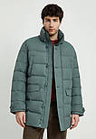 Подовжений чоловічий пуховик Finn Flare FAD21057-506 зелена XL, фото 2