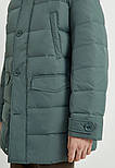 Подовжений чоловічий пуховик Finn Flare FAD21057-506 зелена XL, фото 7