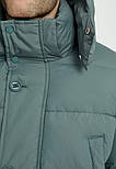 Подовжений чоловічий пуховик Finn Flare FAD21057-506 зелена XL, фото 8