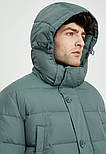 Подовжений чоловічий пуховик Finn Flare FAD21057-506 зелена XL, фото 6