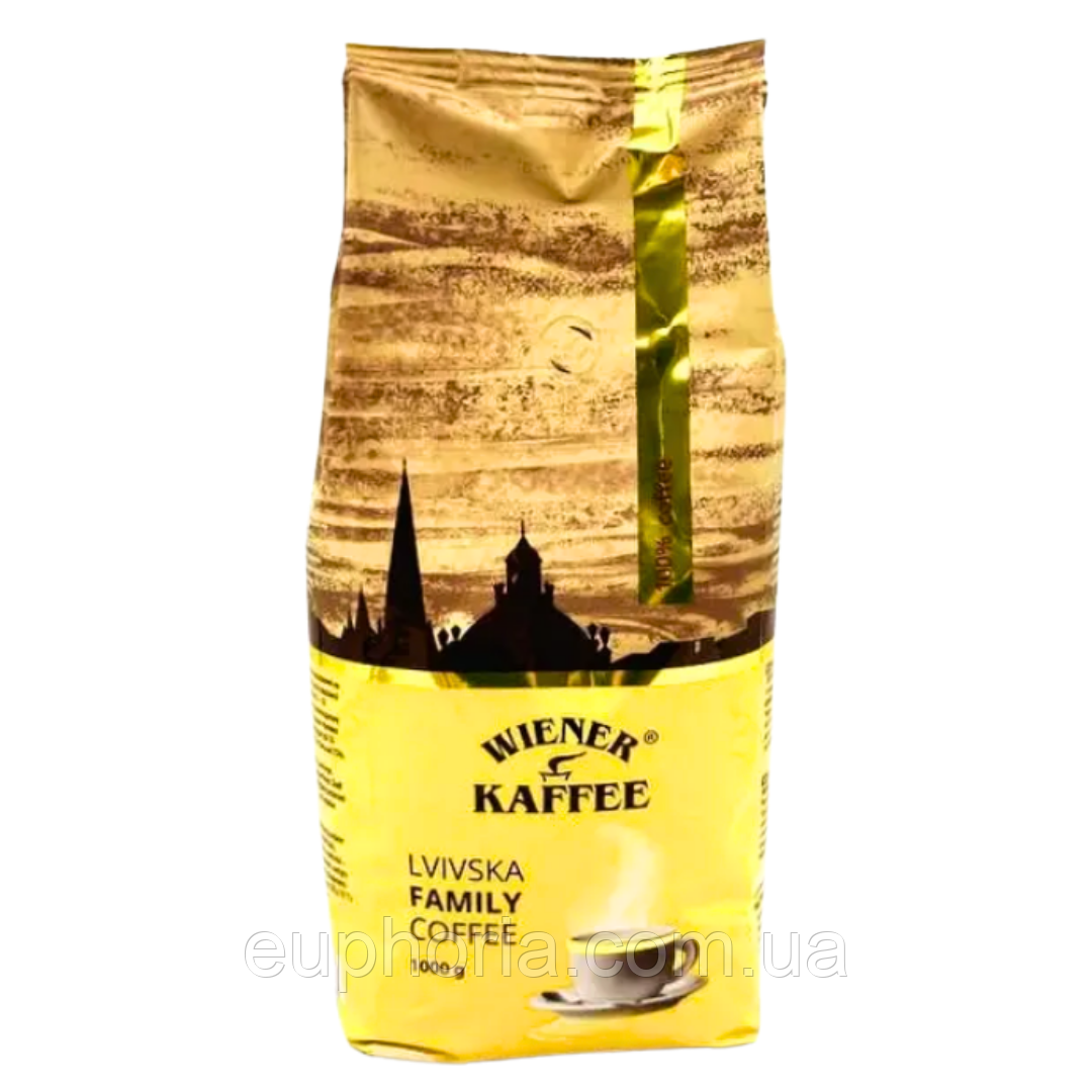 Кава в зернах Віденська кава Львівська Family 1 кг