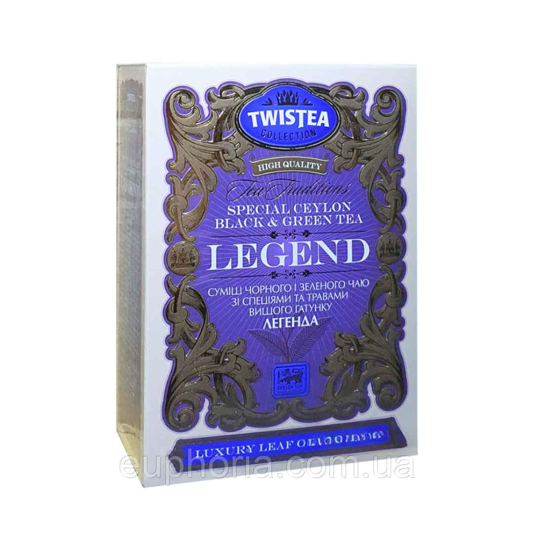 Чай листовий Twistea Legend 100 г суміш чорного та зеленого