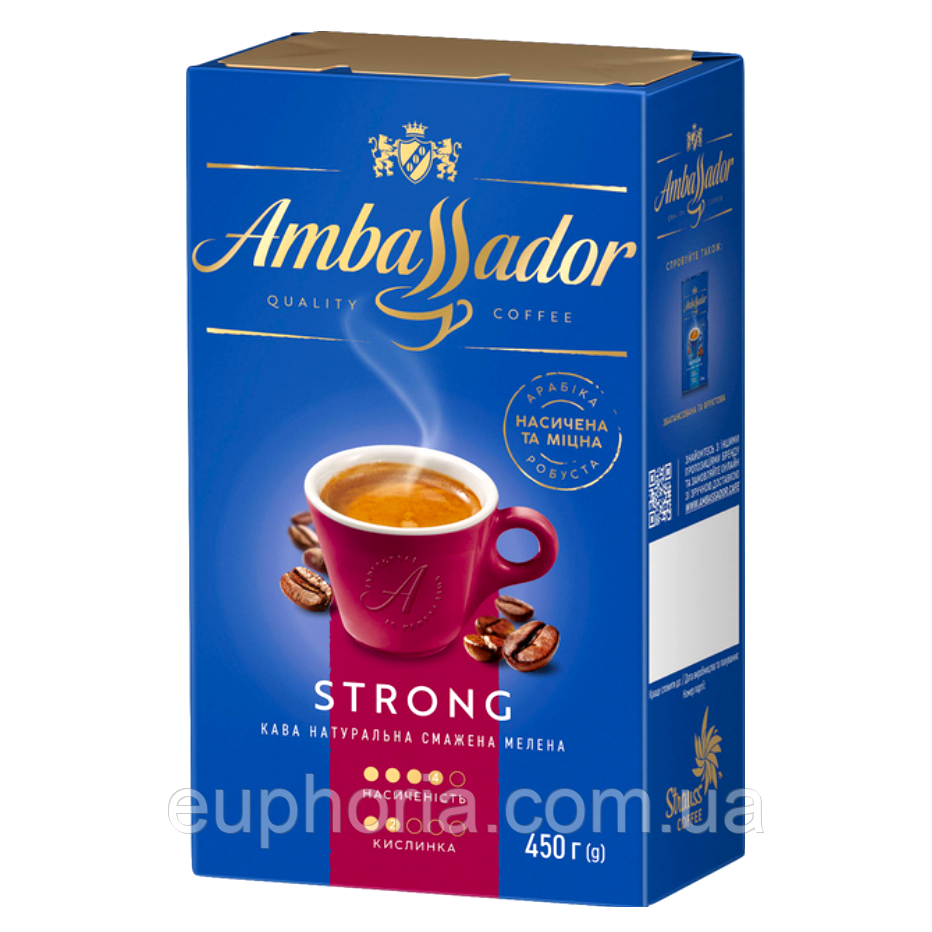 Кава мелена Ambassador Strong 450 г