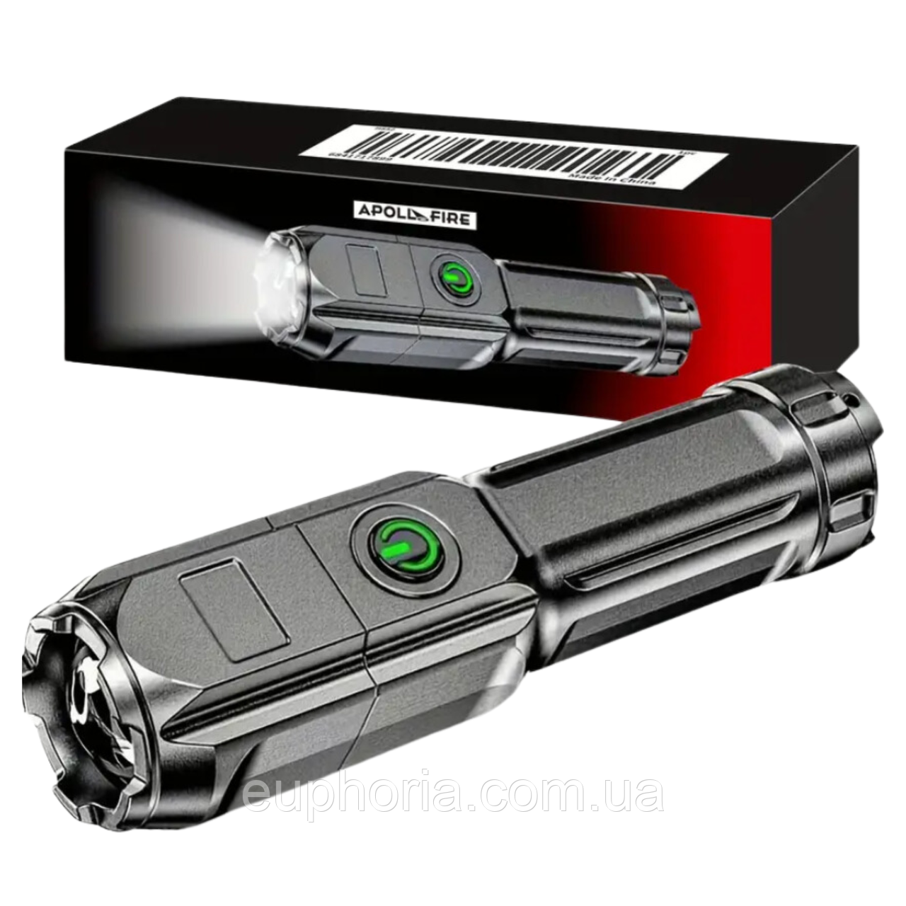 Супер яскравий ліхтарик Apollofire із USB зарядкою, фото 1