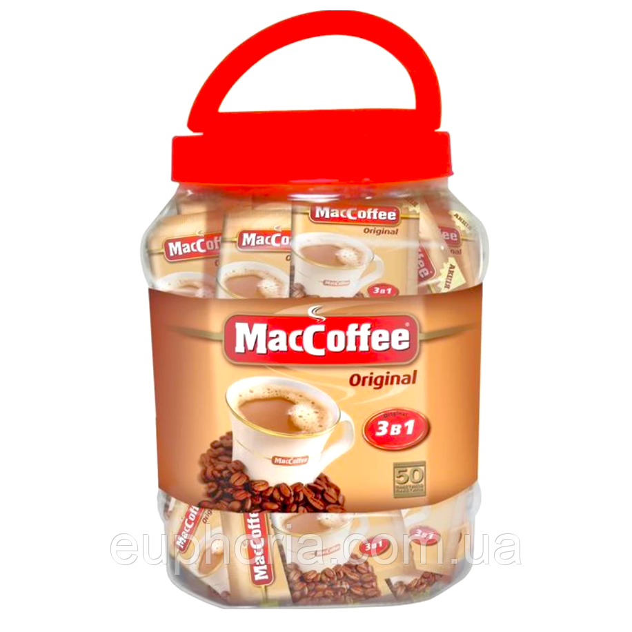 Кавовий напій MacCoffee 3в1 Original 20 г x 50 шт у банці