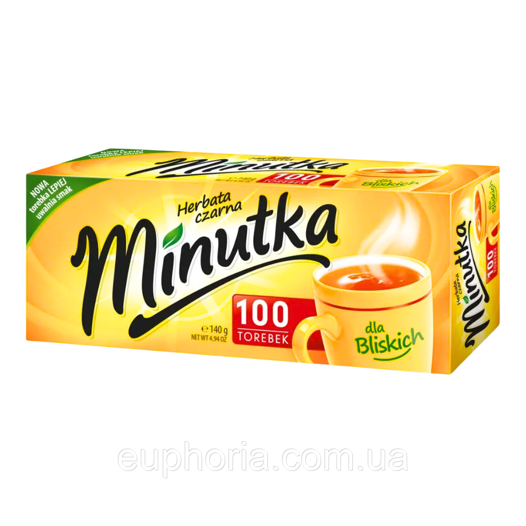 Чай пакетований чорний Minutka Black Tea 100 х 1,4 г
