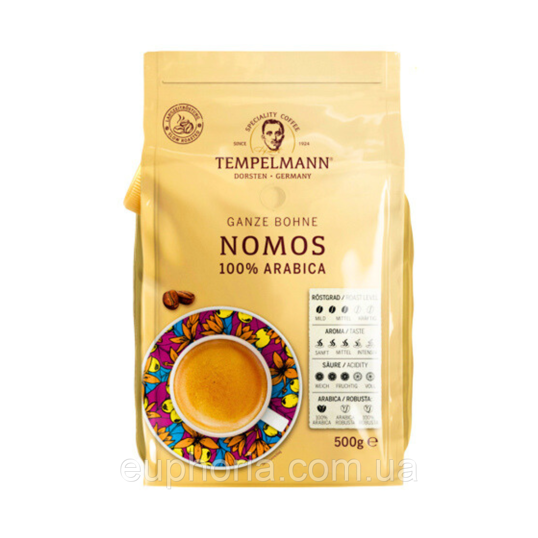 Кава в зернах Tempelmann Nomos Caffe Crema 500 г