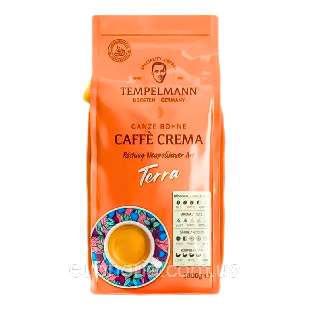 Кава в зернах Tempelmann Terra Caffe Crema 1 кг