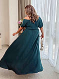 Розкішна жіноча сукня у підлогу з гумкою на талії Тканина: американський креп Розміри: 50-52, 54-56, 58-60, фото 10