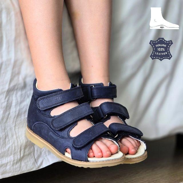 Дитячі ортопедичні сандалії на липучках з фіксуючим задником 26 розмір, фото 1