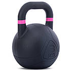 Гиря змагальна цільна чугуна пофарбована LiveUp LP8044-8 8кг чорний, фото 2