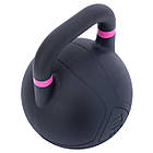 Гиря змагальна цільна чугуна пофарбована LiveUp LP8044-8 8кг чорний, фото 3