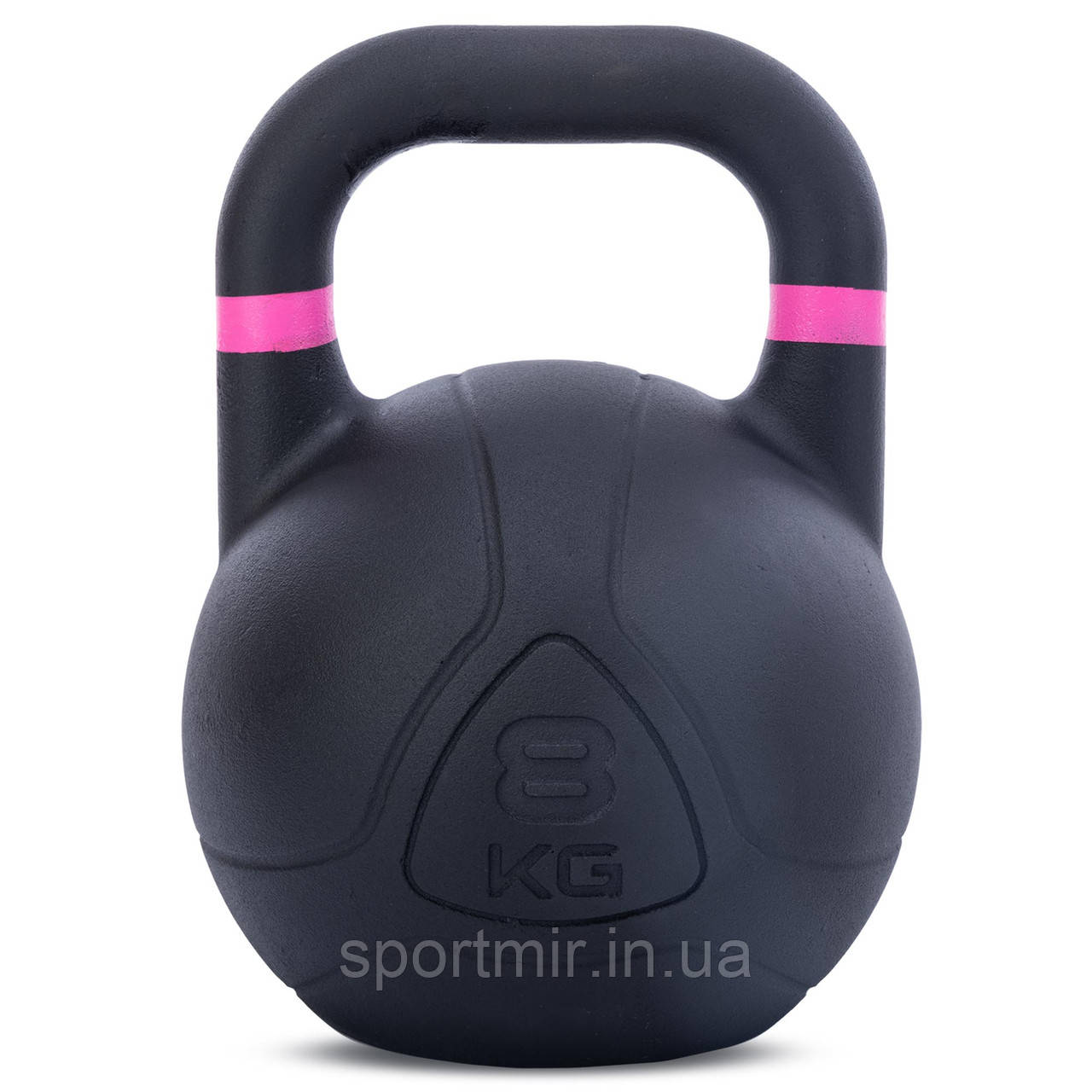 Гиря змагальна цільна чугуна пофарбована LiveUp LP8044-8 8кг чорний, фото 1