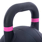 Гиря змагальна цільна чугуна пофарбована LiveUp LP8044-8 8кг чорний, фото 7