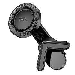 Тримач для телефону на монітор автомобіля HOCO Show ring magnetic Car holder (4.5" - 7"). Black