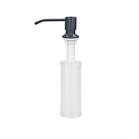 Дозатор для мийного засобу врізний Zerix DIS-01.SUS BLACK з нерж. ст. SUS304 300 мл (чорний) (ZX5022)