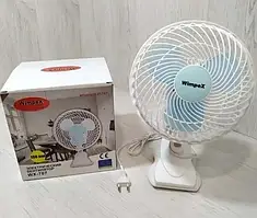 Вентилятор Wimpex WX707, 180 мм, 50 BT настільний на прищіпці