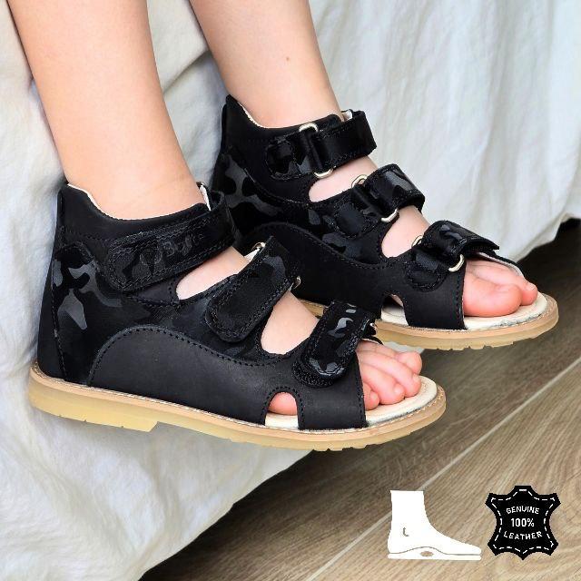 Дитячі ортопедичні сандалії на липучках з фіксуючим задником 26 розмір, фото 1